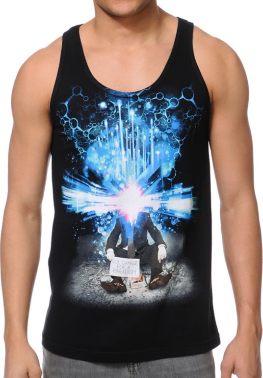 Imaginary Foundation Change For A Paradigm Black Tank Top