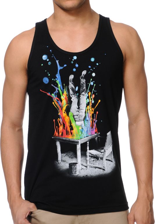 Imaginary Foundation Plunge Black Tank Top