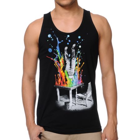 Imaginary Foundation Plunge Black Tank Top