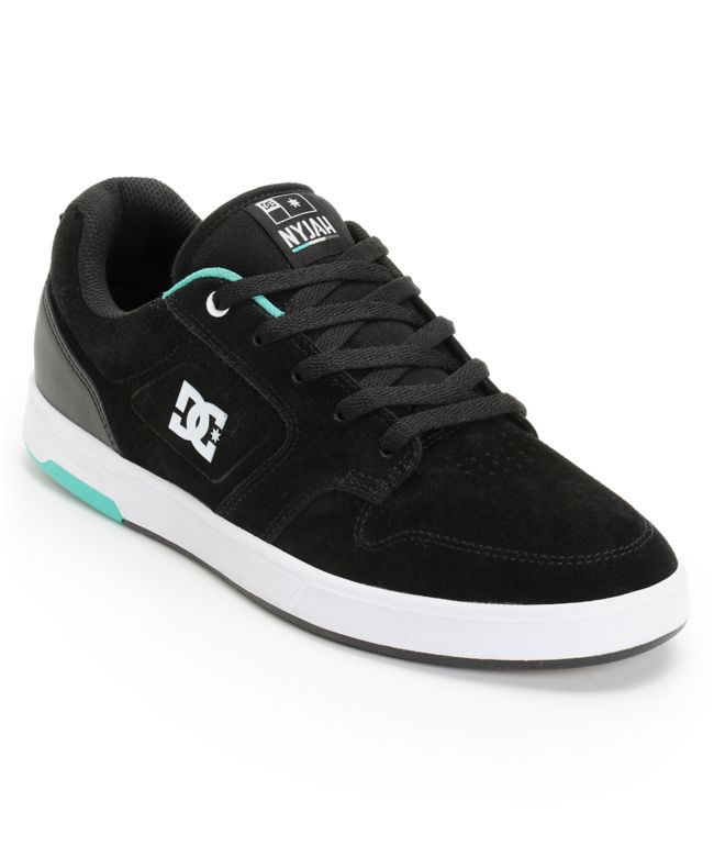 DC Nyjah Huston S Black & Mint Skate Shoe