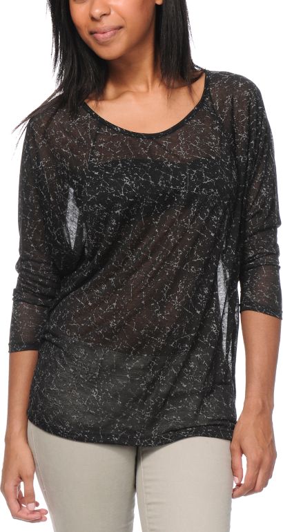 Obey Wanderlust Black Dolman Top