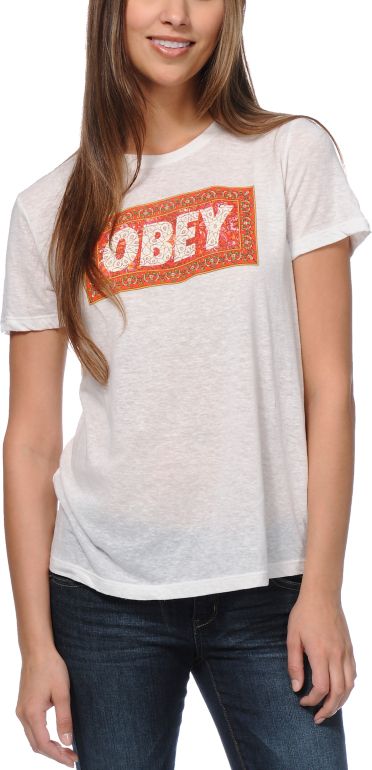 Obey Magic Carpet White Tee Shirt