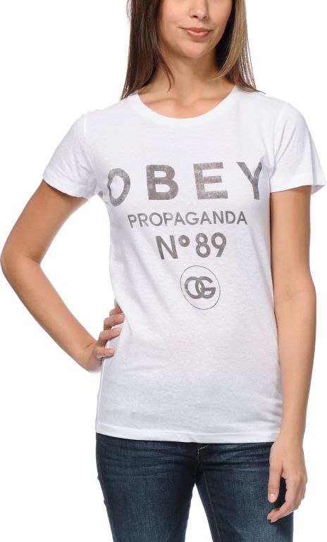 Obey 89 Classic Natural White Tee Shirt