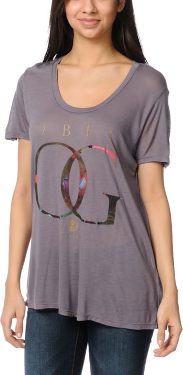 Obey OG Rose Gold Mauve Beau Tee Shirt
