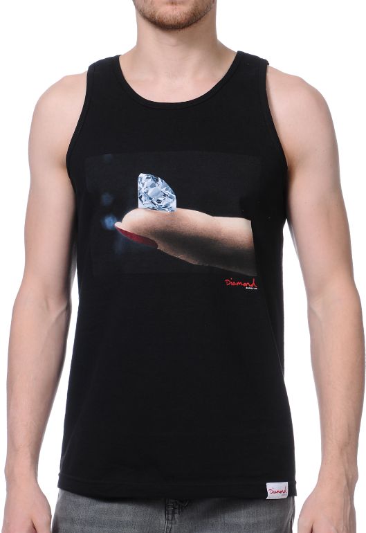 Diamond Supply Imprint Black Tank Top