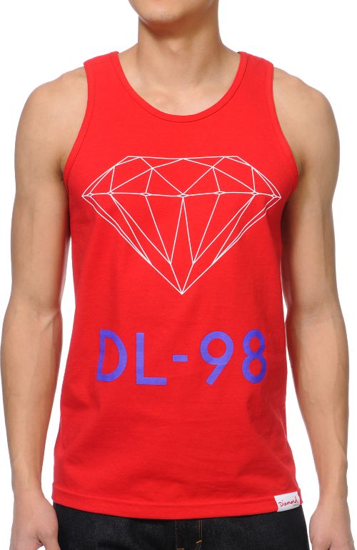 Diamond Supply DL-98 Red Tank Top