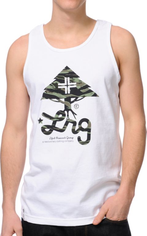 LRG Tiger Leaf Blammer White Tank Top
