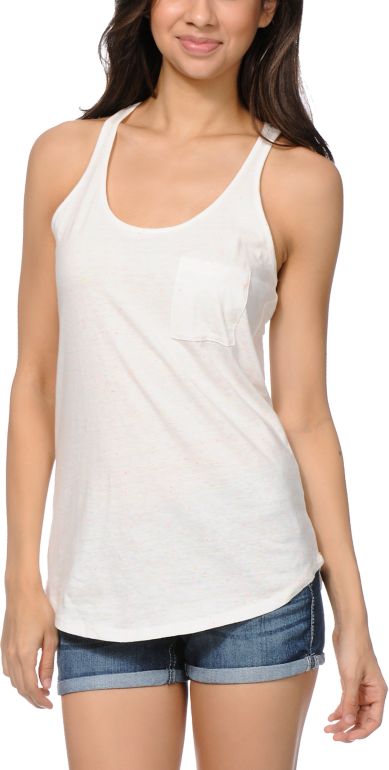 Zine Girls Vanilla Ice Confetti Racerback Tank Top