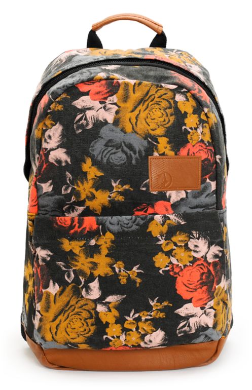 Volcom Girls Going Back Floral Laptop Backpack