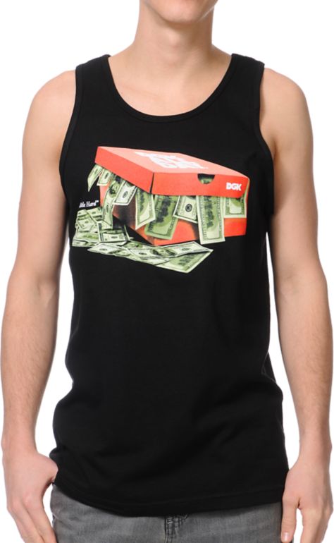 DGK Hustle Hard Black Tank Top