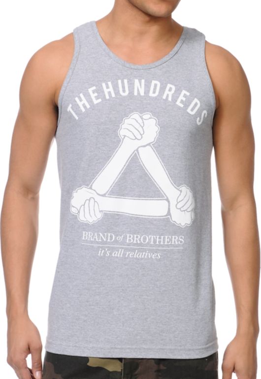 The Hundreds Band Of Brothers Grey Tank Top