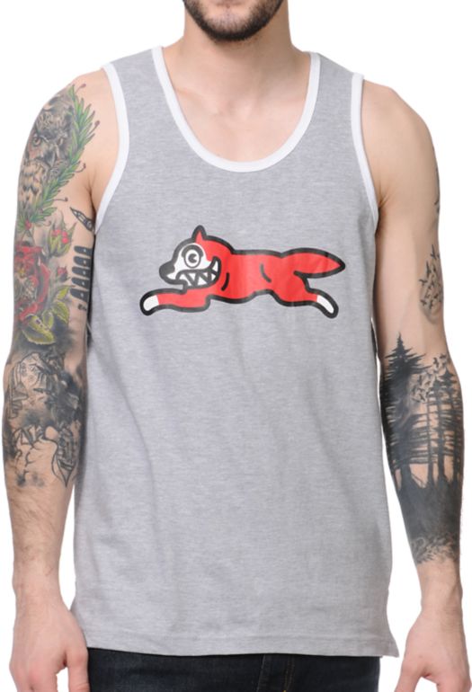 ICECREAM Running Dog Grey Tank Top