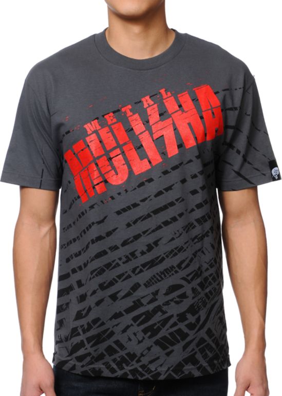 Metal Mulisha White Noise Charcoal Tee Shirt