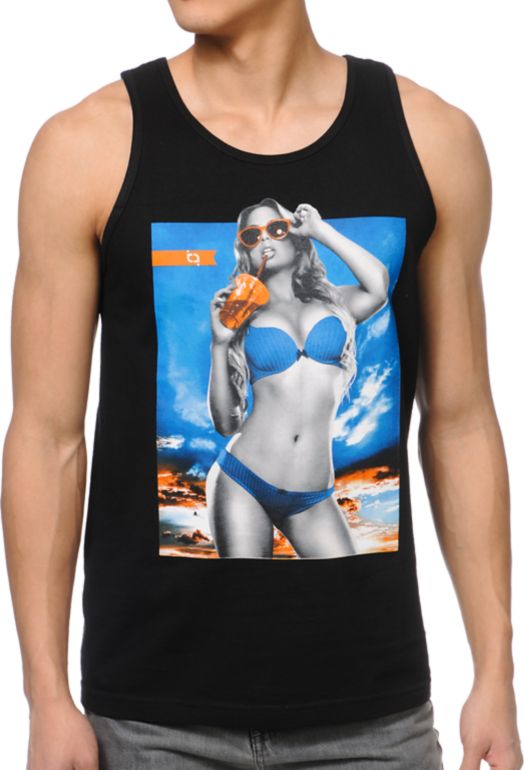 TMLS Sky Is The Limit Black Tank Top