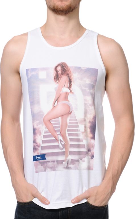 TMLS Stairway To Heaven White Tank Top