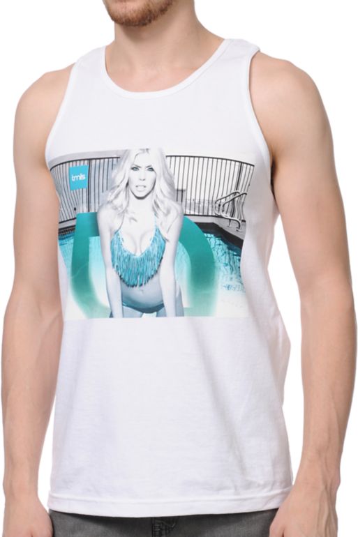 TMLS Poolside White Tank Top