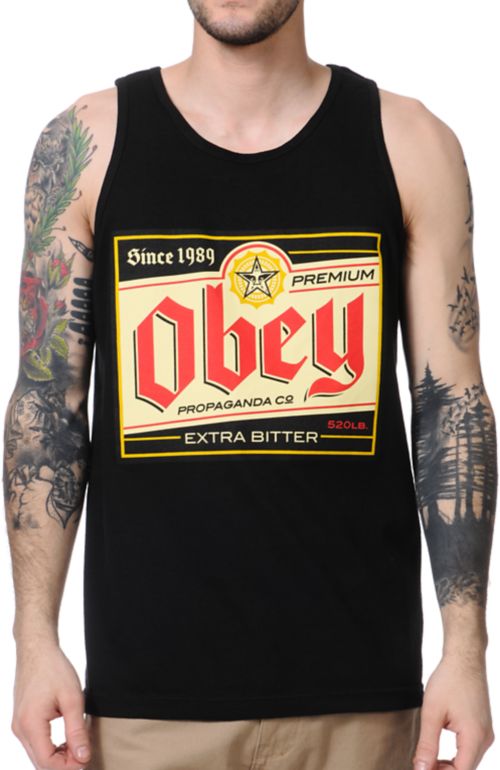 Obey Premium Black Tank Top