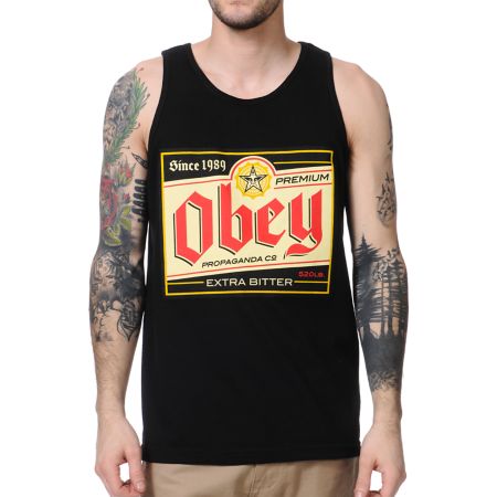 Obey Premium Black Tank Top