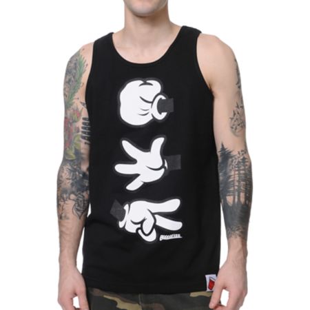 Booger Kids Rock Papercut Black Tank Top