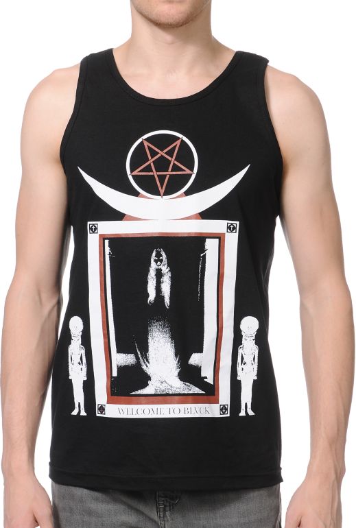 Black Scale Welcome Black Tank Top