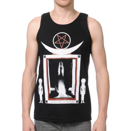 Black Scale Welcome Black Tank Top