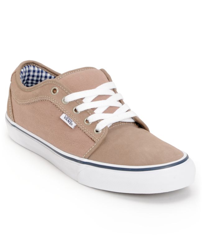 Vans Chukka Low Taupe & Navy Skate Shoe