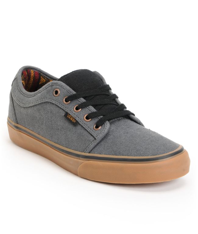 Vans Chukka Low Dark Grey & Gum Mexi Blanket Skate Shoe