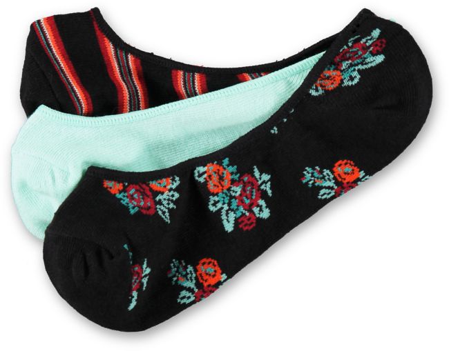 Empyre Girls 3-Pack Floradorable No Show Socks