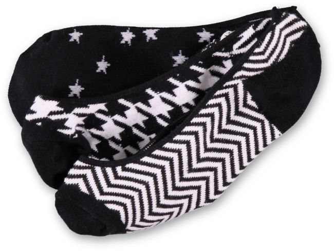 Empyre Girls 3-Pack Oreoz Black No Show Socks