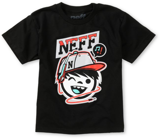 Neff Boys Cordy Black Tee Shirt