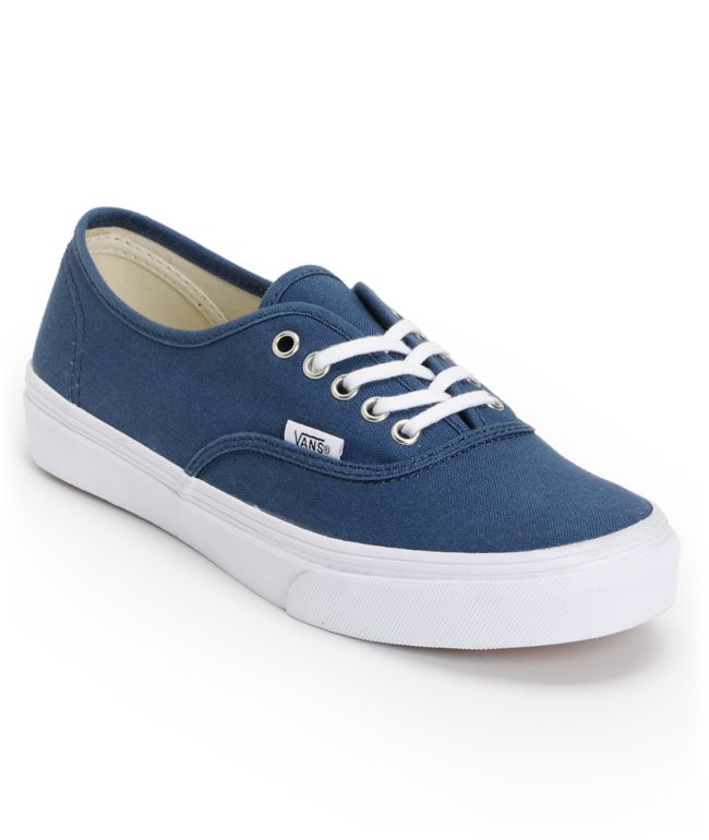 Vans Girls Authentic Slim Dark Denim Blue Shoe