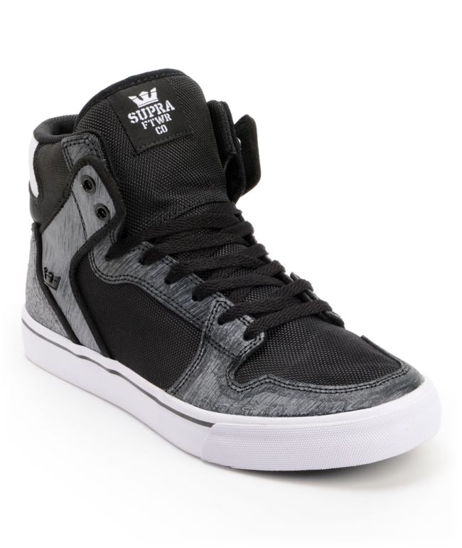 Supra Vaider Ballistic Black & Static Skate Shoes