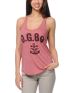 Obey Navy Red Mock Twist Racerback Tank Top