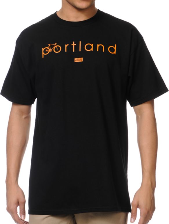 Casual Industries Portland Riders Black & Orange Tee Shirt