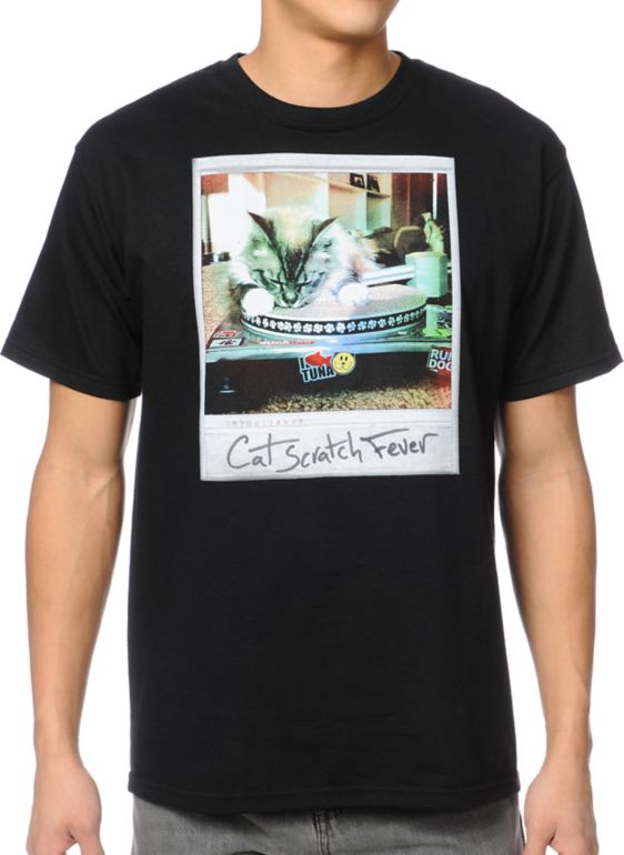 A-Lab Cat Scratch Fever Black Tee Shirt