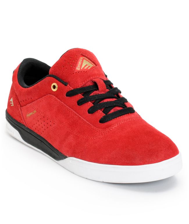 Emerica The Herman G6 Red, White & Black Suede Skate Shoe