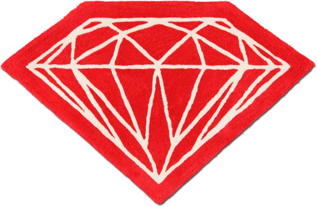 Diamond Supply Co Brilliant Red & White Rug