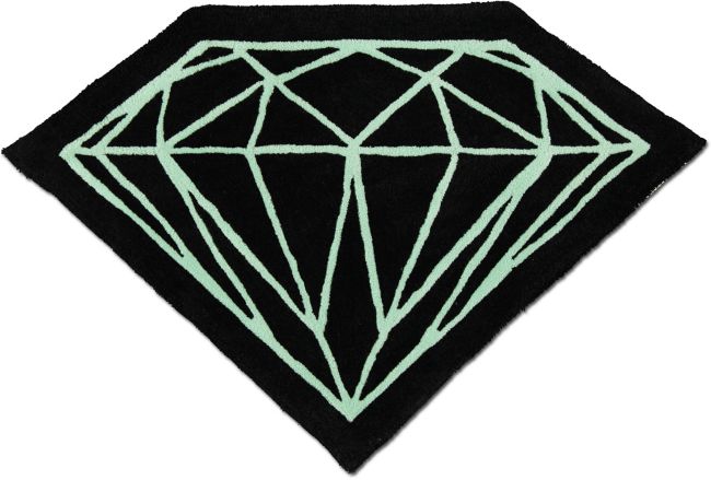 Diamond Supply Co Brilliant Black & Diamond Blue Rug