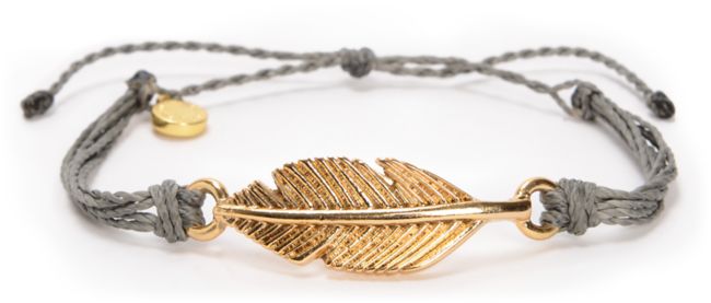 Pura Vida Leaf Grey Bracelet