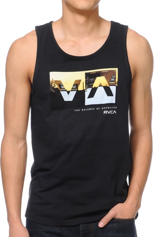 RVCA Horizon Black Tank Top