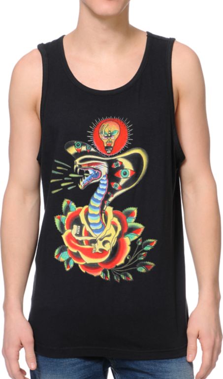 RVCA Bright Idea Black Tank Top