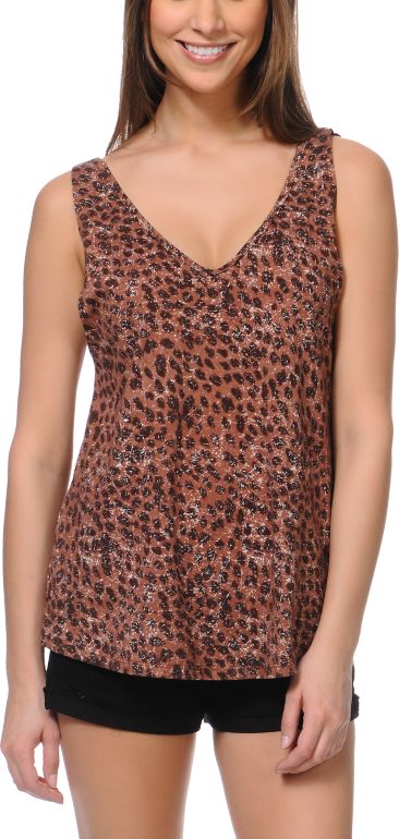 Cea+Jae Wild Child Cheetah Print Tank Top
