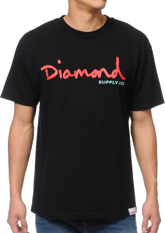 Diamond Supply OG Script Black Tee Shirt