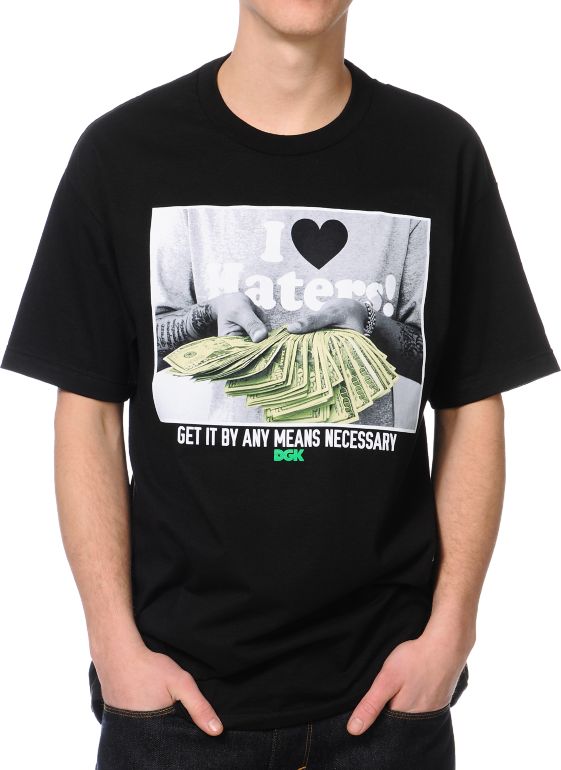 DGK By Any Means Black Tee Shirt