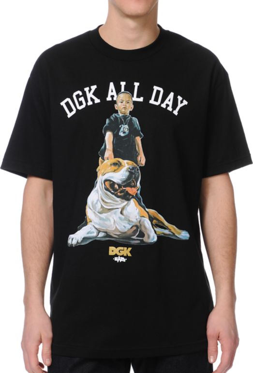 DGK Mans Best Friend Black Tee Shirt