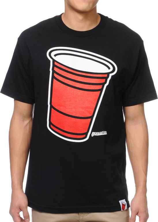 Booger Kids Party Cup Black Tee Shirt