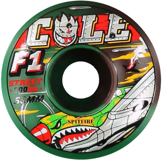 Spitfire Cole Zombie Warhawk Camo 53mm Skateboard Wheels