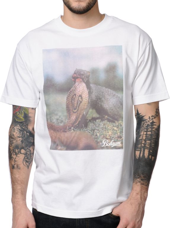 Bohnam Supply Co Mongoose White Tee Shirt