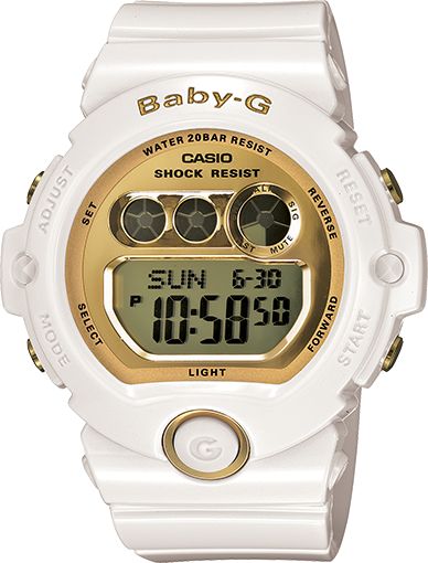 G-Shock BG6901-7 Baby G Glossy White & Gold Watch