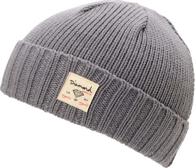 Diamond Supply City Cuff Heather Grey Beanie